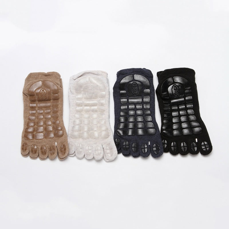 Heel Tab Cotton Grip Toe Socks 4 Pack