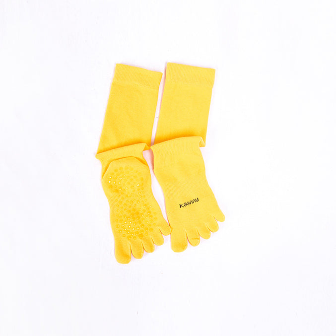 Mid Calf Grip Toe Socks