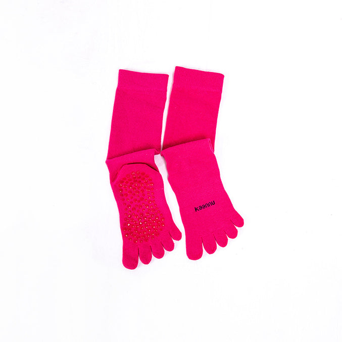 Mid Calf Grip Toe Socks