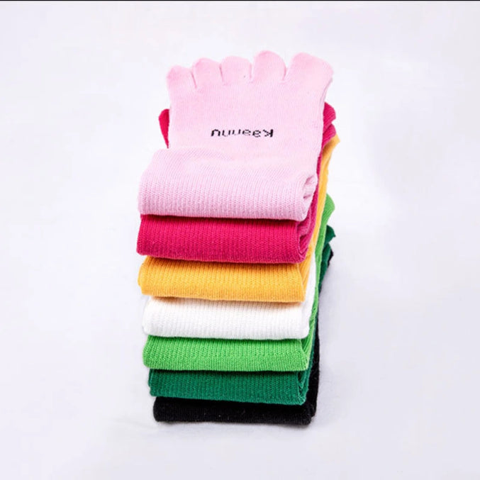 Mid Calf Grip Toe Socks