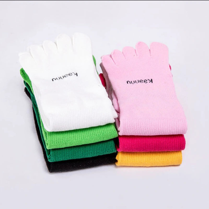 Mid Calf Grip Toe Socks