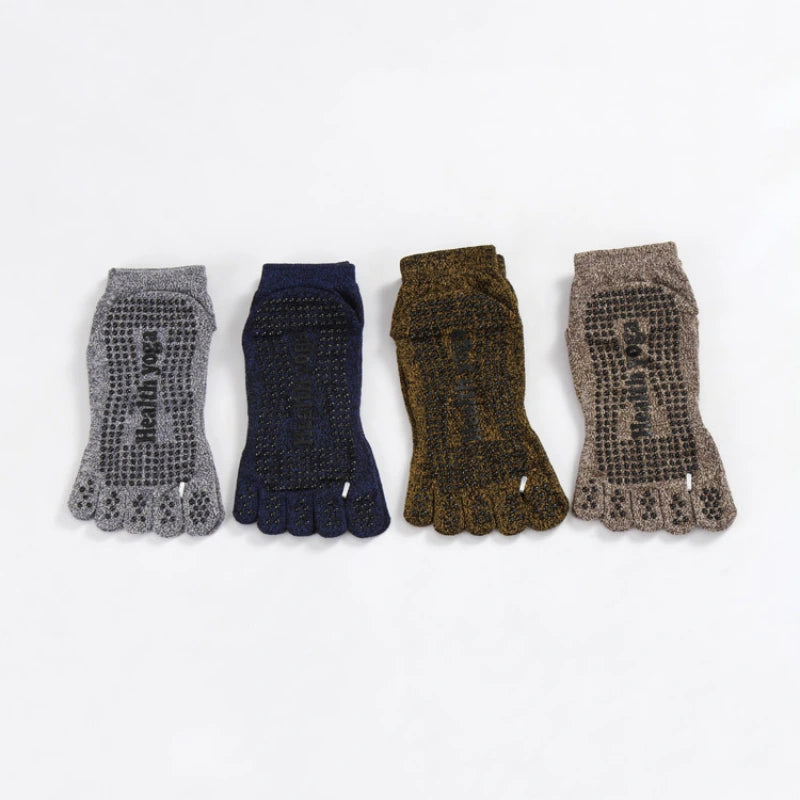 Men’s Non Slip Grip Toe Socks 4 Pack