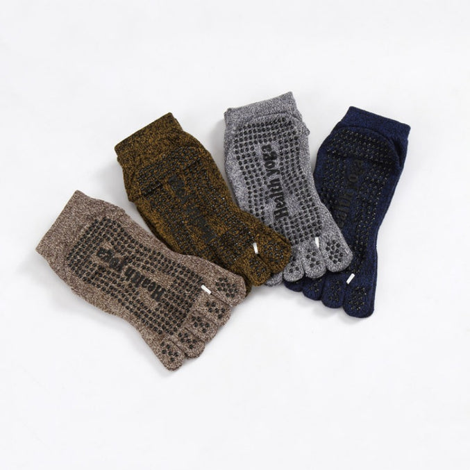 Men’s Non Slip Grip Toe Socks 4 Pack