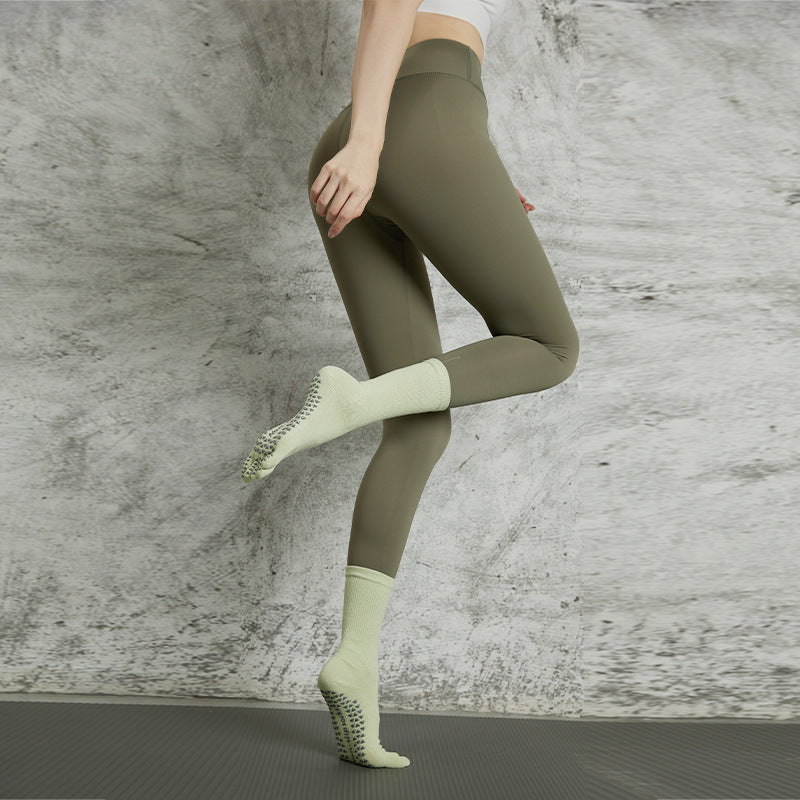 Solid Color Full Toe Non Slip Grip Socks