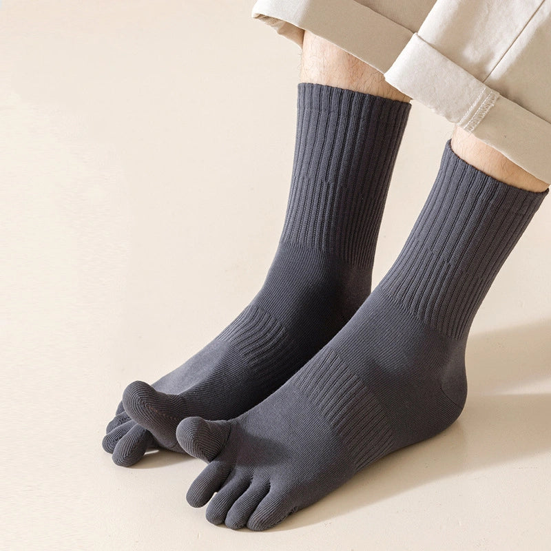 Antibacterial men’s five toe socks