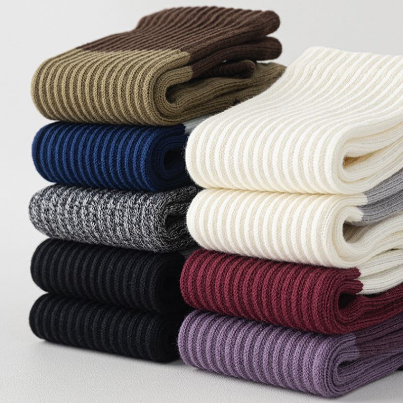 Color Block Long Grip Socks