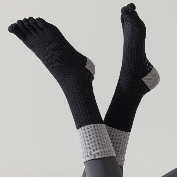 Color Block Long Grip Socks 3 pack