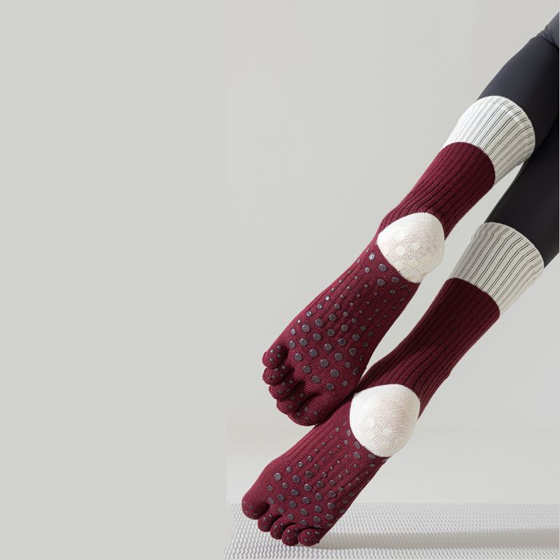 Color Block Long Grip Socks 3 pack