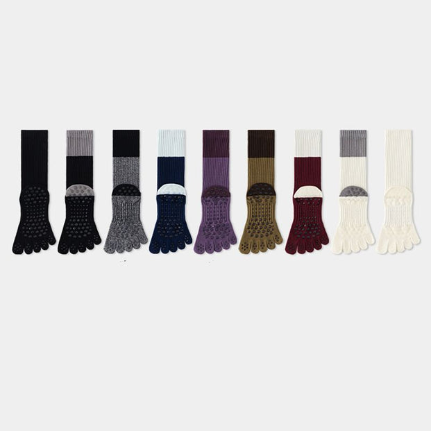 Color Block Long Grip Socks 3 pack