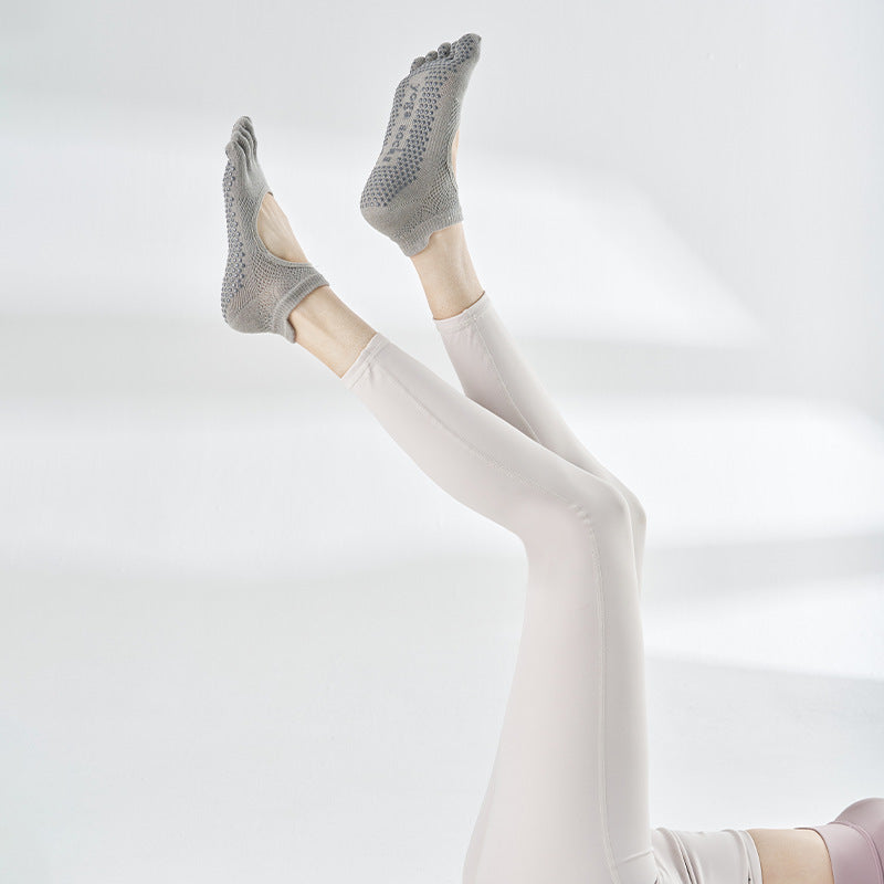 Non Slip Full Toe Open Back Grip Socks