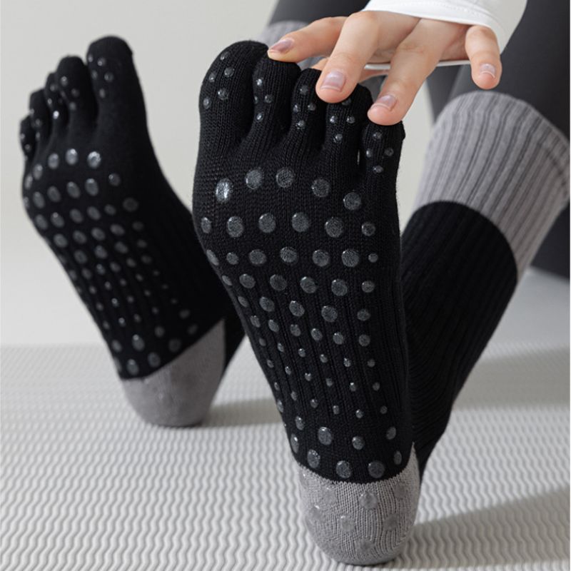 Color Block Long Grip Socks 3 pack