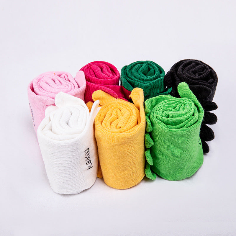 Mid Calf Grip Toe Socks