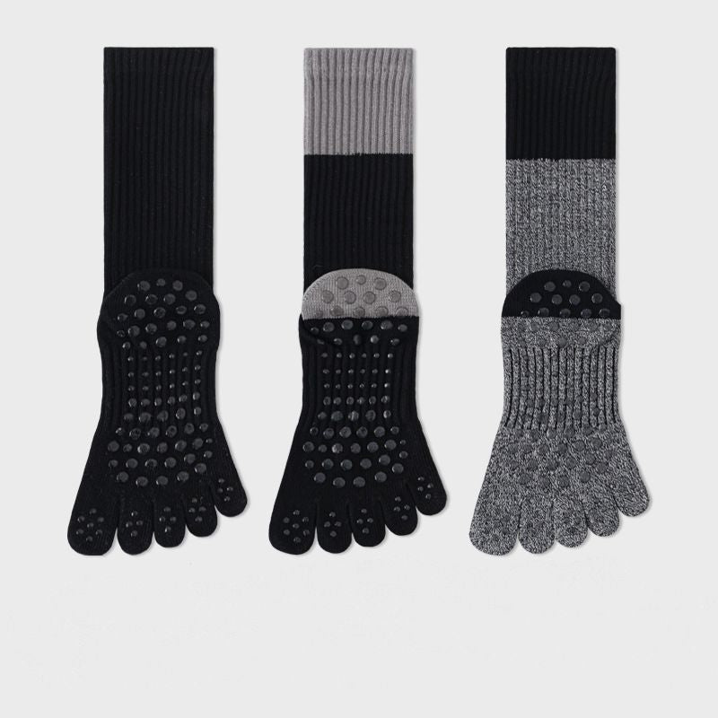 Color Block Long Grip Socks 3 pack