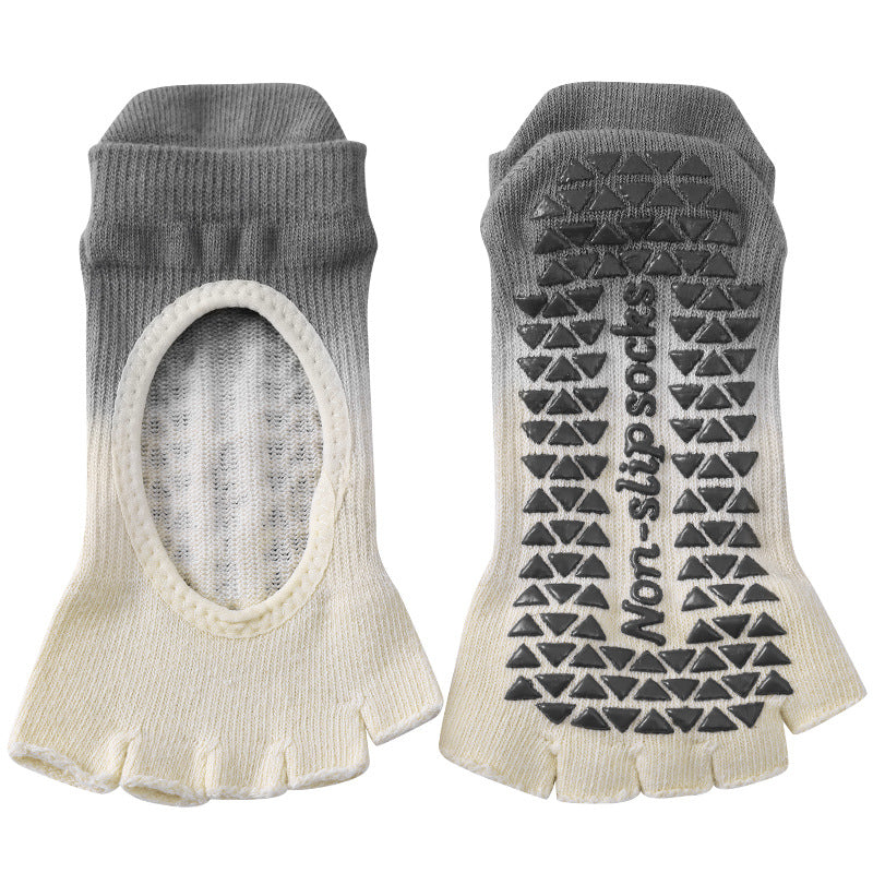 Gradient Half Toe Non Slip Grip Socks