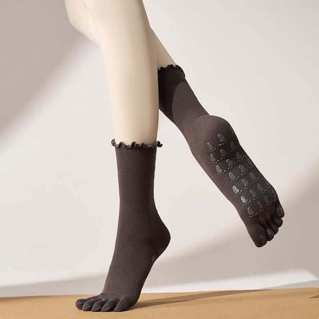 Lace Trim Medium Grip Socks