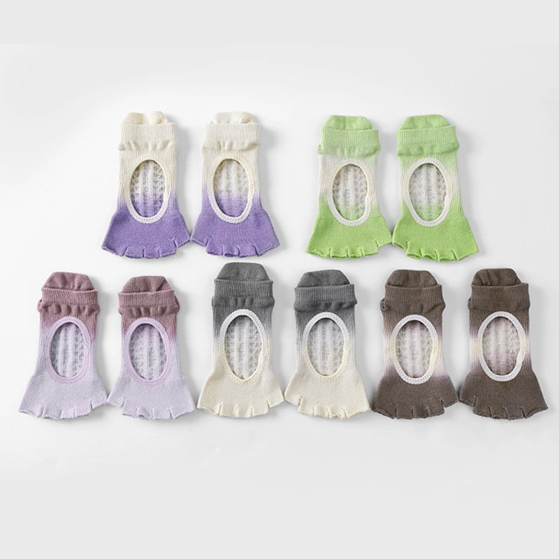 Gradient Half Toe Non Slip Grip Socks
