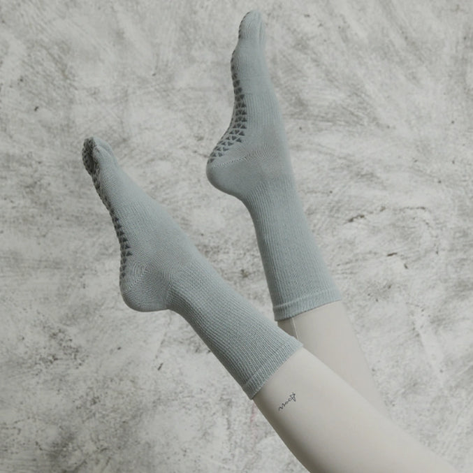 Solid Color Full Toe Non Slip Grip Socks