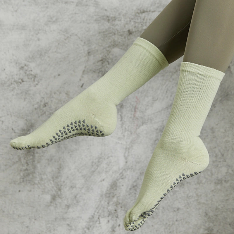 Solid Color Full Toe Non Slip Grip Socks