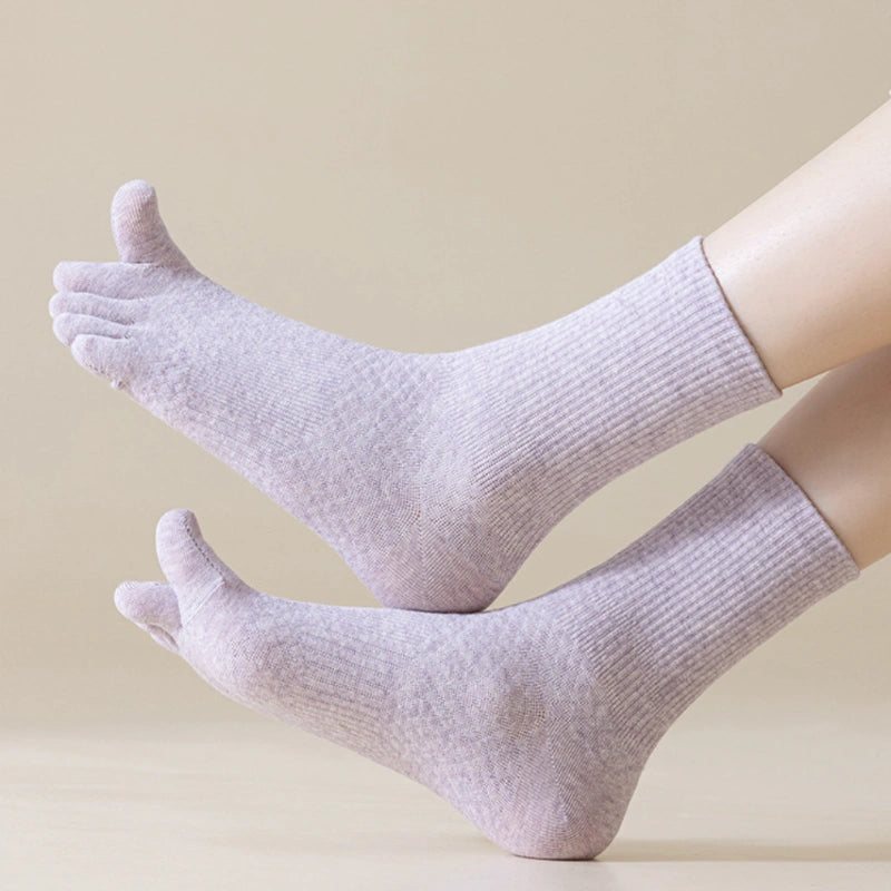 Antibacterial women’s five toe socks
