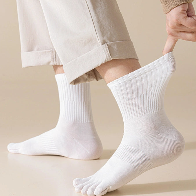 Antibacterial men’s five toe socks