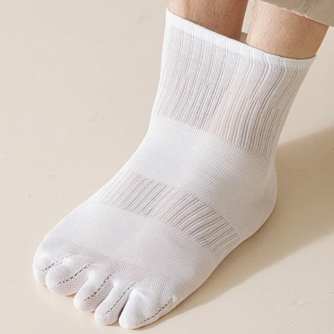 Antibacterial men’s five toe socks
