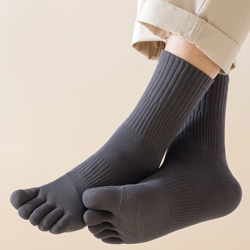 Antibacterial men’s five toe socks