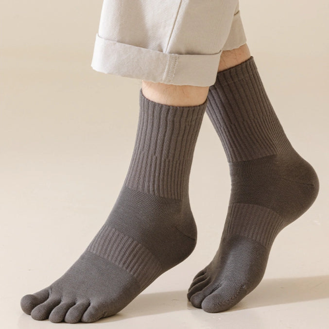 Antibacterial men’s five toe socks