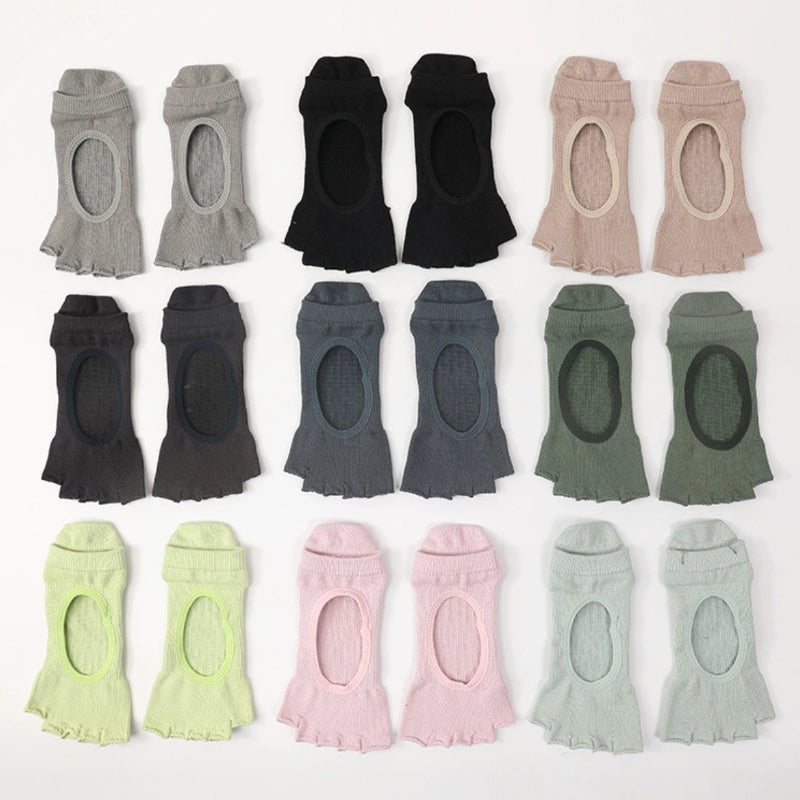 Open Toe Non Slip Grip Toe Socks