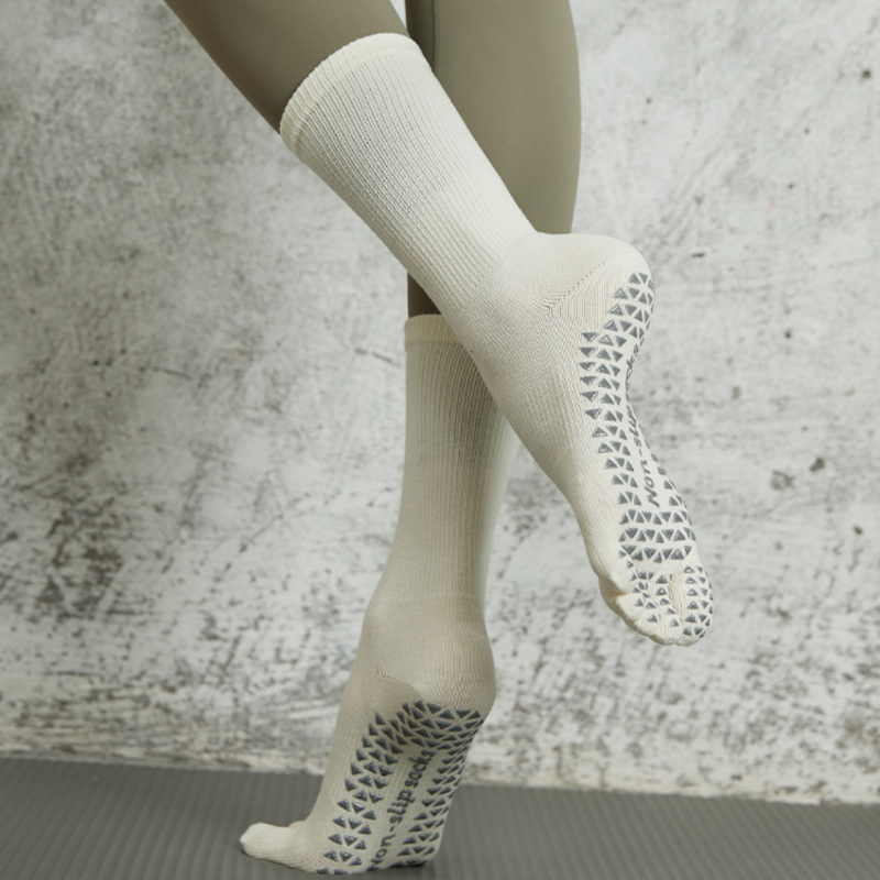 Solid Color Full Toe Non Slip Grip Socks