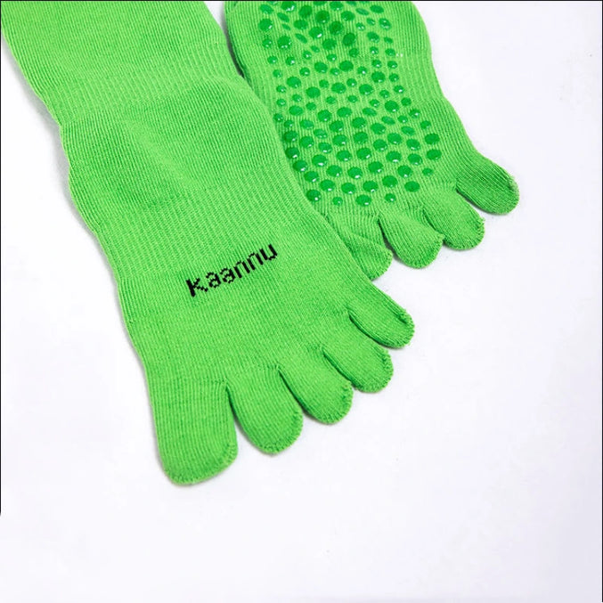 Mid Calf Grip Toe Socks