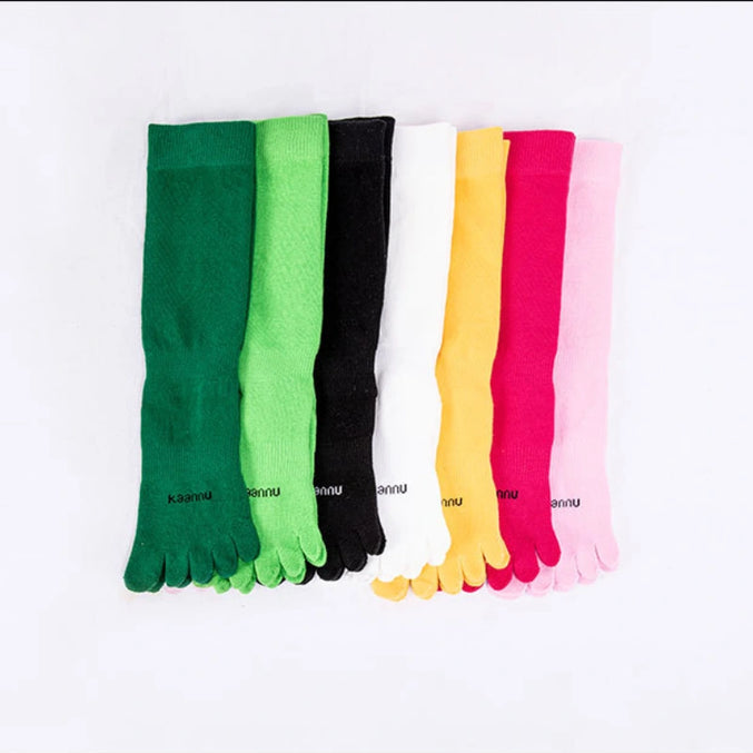 Mid Calf Grip Toe Socks