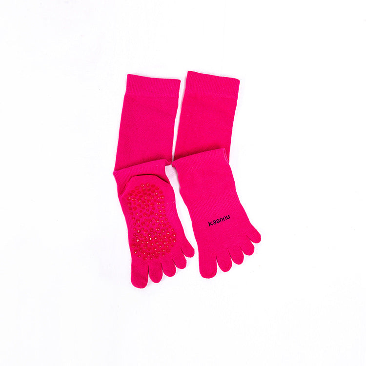 Mid Calf Grip Toe Socks