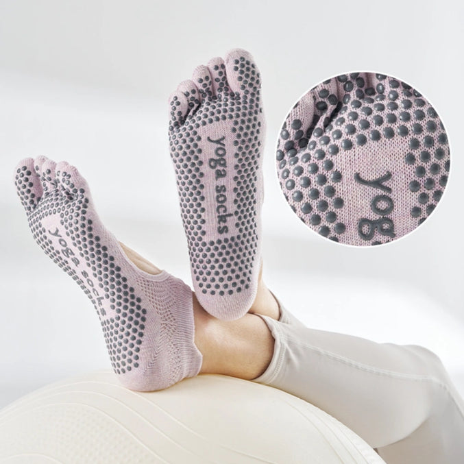 Non Slip Full Toe Open Back Grip Socks 3 pack