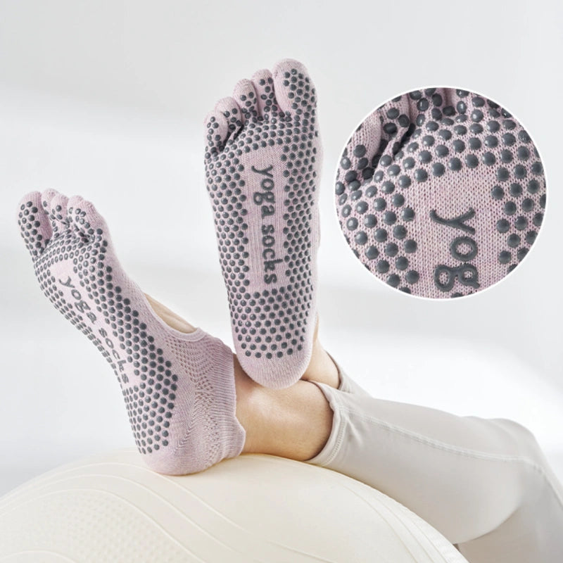 Non Slip Full Toe Open Back Grip Socks 3 pack