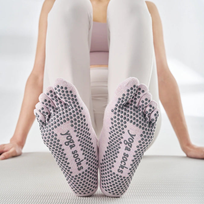 Non Slip Full Toe Open Back Grip Socks 3 pack