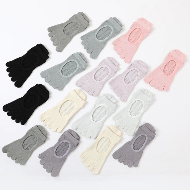 Non Slip Full Toe Open Back Grip Socks 3 pack