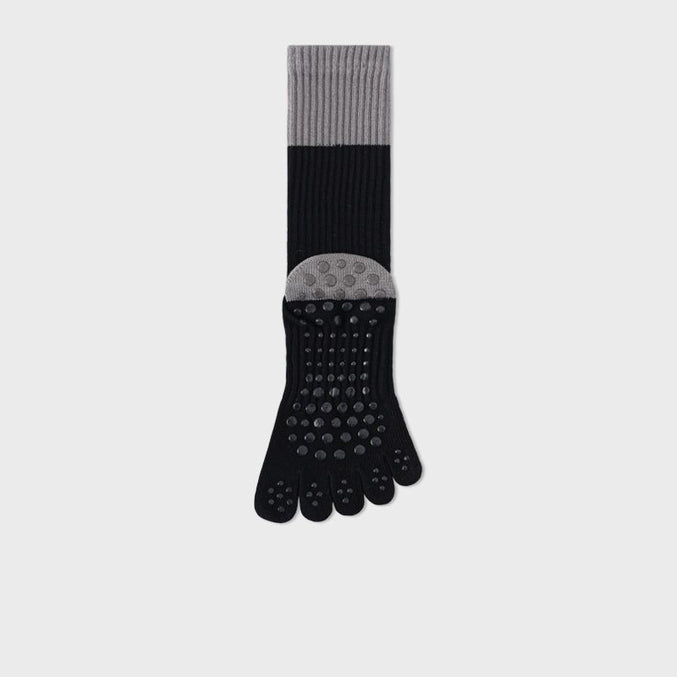 Color Block Long Grip Socks