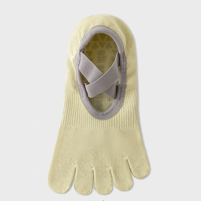 Cross Strap Grip Toe Socks