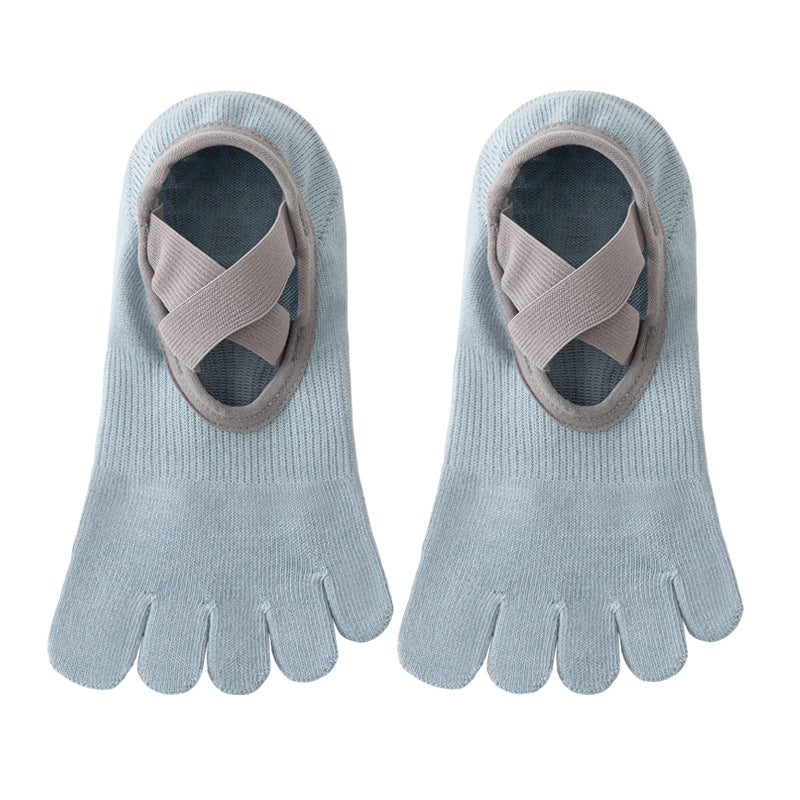 Cross Strap Grip Toe Socks