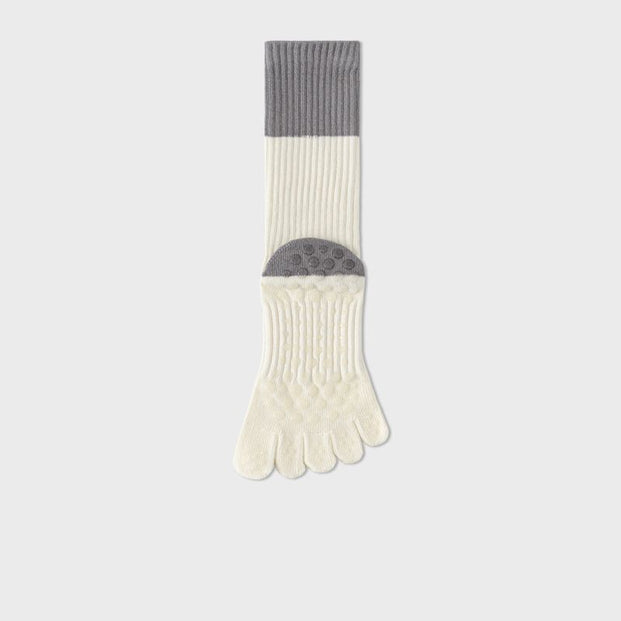 Color Block Long Grip Socks