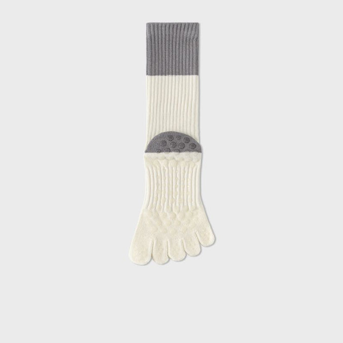 Color Block Long Grip Socks