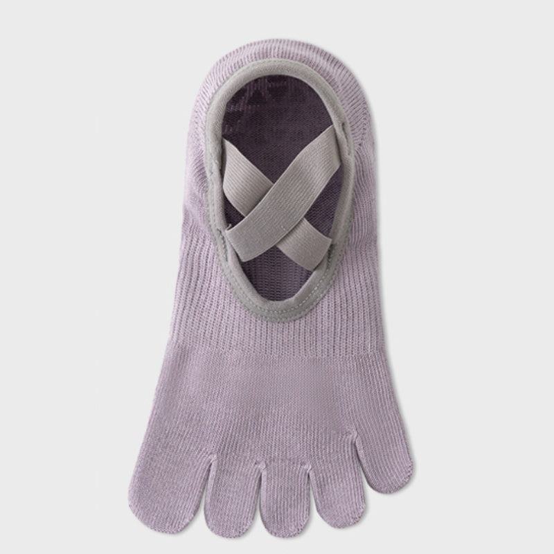 Cross Strap Grip Toe Socks