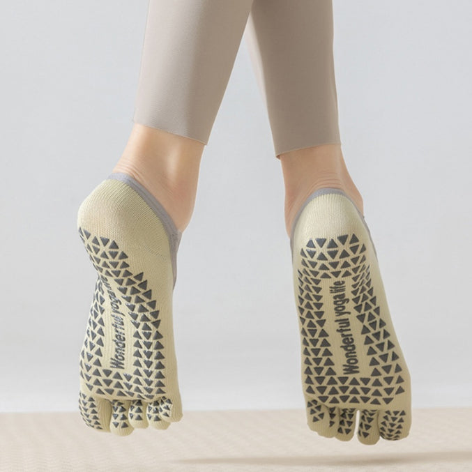 Cross Strap Grip Toe Socks