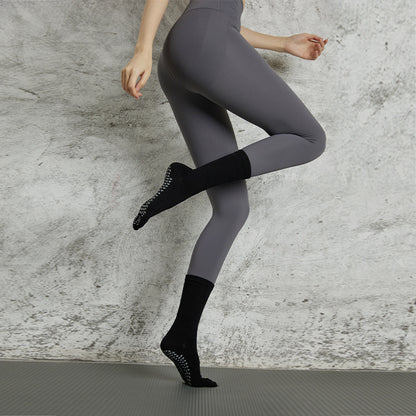 Solid Color Full Toe Non Slip Grip Socks