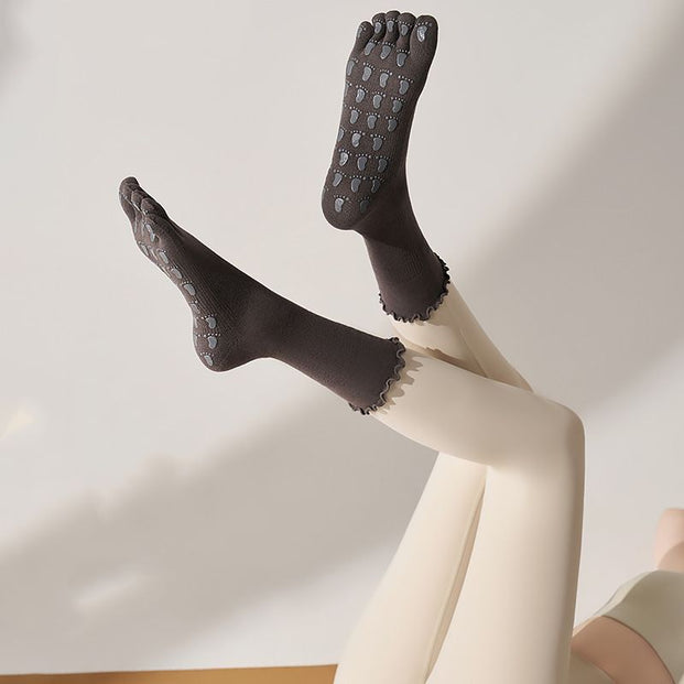 Lace Trim Medium Grip Socks