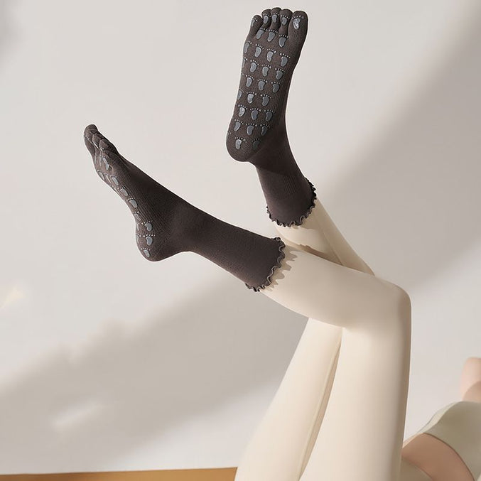 Lace Trim Medium Grip Socks