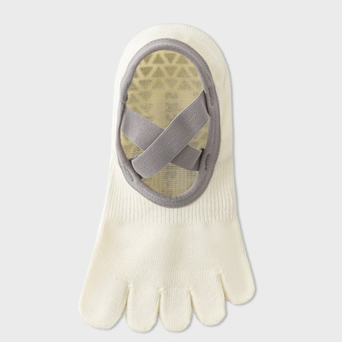 Cross Strap Grip Toe Socks