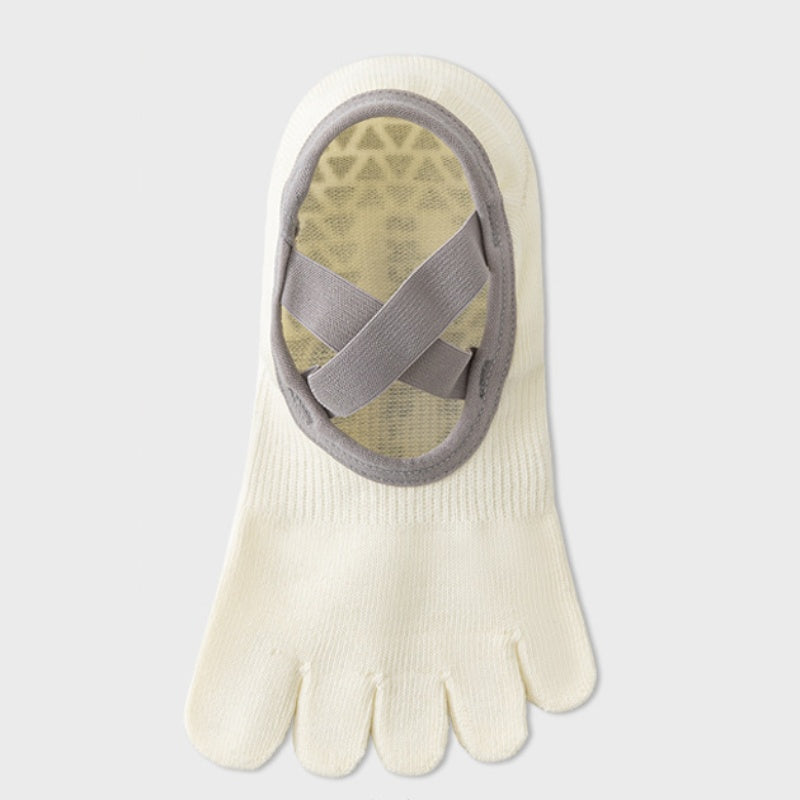 Cross Strap Grip Toe Socks