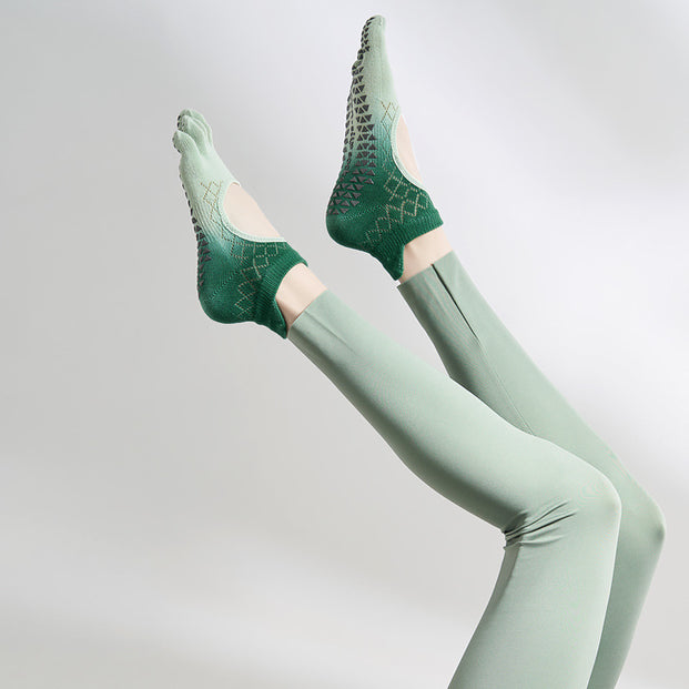 Gradient Open Back Grip Socks