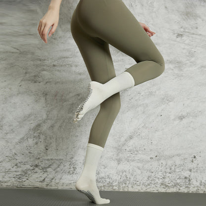 Solid Color Full Toe Non Slip Grip Socks